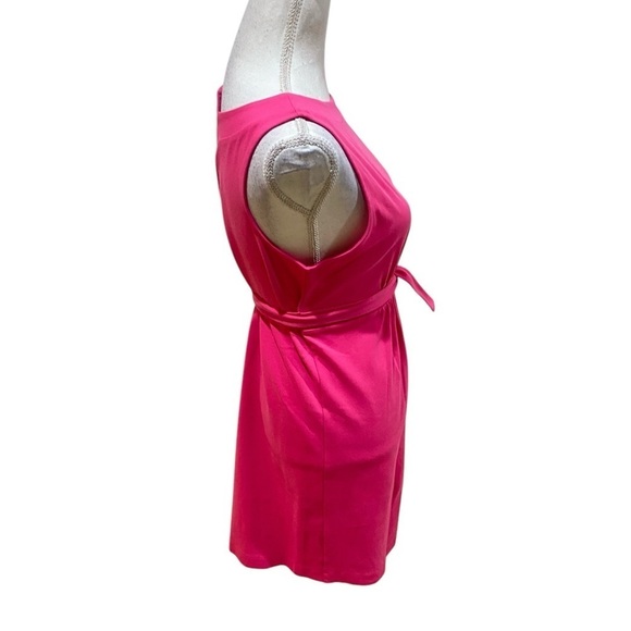 J. Crew hot pink fuchsia reversible sleeveless above knee dress belt size small - Picture 9 of 13